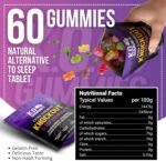 Sleep Gummies for Adults – Valerian Root 500mg, Ashwagandha, Lemon Balm & Chamomile – Natural Sleep Support - Mixed Flavours – Vegan Friendly – 60 K.O. GUMMIES - Image 5