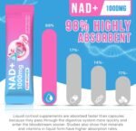 NAD+ Supplement for Women 1000mg, Ultra High Absorption, Liquid NAD+ Supplement for Delayed Skin Aging, Energy and Focus - Image 6