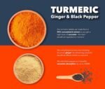 Turmeric Tablets 4000mg per Serving (2400mg Turmeric, 1400mg Ginger, 200 mg Black Pepper) | 180 High Strength Curcumin Tablet Supplements| Vegan and Gluten Free | UK Made - Image 4