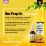 Propolis Throat Spray 50ML, Immune Support & Sore Throat Relief, Natural Answers Bee Propolis Spray with Honey (1 Pack) - Image 3