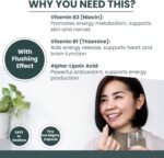 Niacin Supplements with Flush Effect, B3 Vitamin Supplement, Nicotinic Acid, B1 Thiamine, ALA, 120 Capsules, Cognitive Function, Cholesterol, Heart & Energy, 50mg Active Form (niacinamide alternative) - Image 6