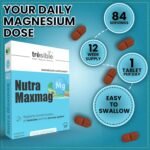 High Strength Magnesium Tablets 400mg (3 Months Supply) - Unflavoured Magnesium Supplements for Sleep, Relaxation and Nerves Support - Vegetarian Tablets for Heart, Muscles and Bones Health - Image 6