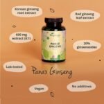 Vegavero Panax Ginseng | 4,800 mg (8:1 Extract) | with 20% Ginsenosides | NO Additives | 120 Vegan Capsules | Korean Red Ginseng - Image 3