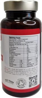 Organic Red Maca Root Capsules 750 mg - 100 Vegan Certified Capsules - Image 3