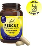 Rescue Peaceful Night Capsules | Natural Sleep Support | Bach Original Flower Essences | Ashwagandha KSM-66 | Magnesium | Chamomile | Vitamin B6 | 30 Vegan​ Capsules - Image 3