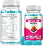 Biotin Hair Growth Supplement 10,000 mcg-Chewable Biotin Gummies for Skin, Hair & Nails-Hair Vitamins for Growth and Hair Loss with Coconut Oil, Vitamin B6, C, & E - Image 3