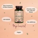 Vegavero Myo-Inositol & D-Chiro Complex | Complete Formula with CoQ10, Zinc, Vitamin B6, Chromium & Folate (Quatrefolic) | 40:1 Ratio | PCOS Supplement | NO Additives, Lab-Tested | Vegan - Image 3