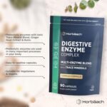 Digestive Enzymes Supplement with Trace Minerals | Complex Providing Amylase, Lactase, Lipase & Protease | Systemic Proteolytic Enzymes | 90 Vegan Capsules | by Horbaach - Image 3