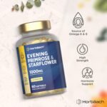 Evening Primrose and Starflower Oil Capsules 1000mg | with Vitamin B6 | 60 Softgels | Rich Source of Omega 6 GLA & 9 Oleic Fatty Acids | by Horbaach - Image 5