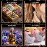 HNSHAG Witchcraft Spells Kit with 30 Pieces Herbs, Witchcraft Supplies, Bulk Dried Herb Flowers for Wiccan Rituals, Pagans, Natural Healing Herbs with Spoon, Bell, Set - Image 5