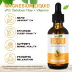 Magnesium Glycinate Liquid Drops - Liquid Magnesium Complex Supplement - Pineapple Flavour, High Absorption, Vegan & Non-GMO, Support Muscle Relaxation, Bowel Health & Sleep, 60ml - Image 4