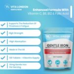 Iron Tablets | Gentle Iron Supplements for Women & Men | 120 High Strength Tablets 14mg | Added Vitamin C, B12, B6 + Folic Acid | UK Made, Vegan - Image 5