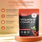 Vitamin B Complex 120 Vegan Tablets – Full Spectrum of B1, B2, B3, B5, B6, B12, Biotin & Folic Acid – Energy, Tiredness & Fatigue Support – UK Made Supplement GMP Certified - Image 3
