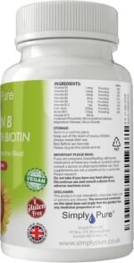 Vitamin B Complex with Biotin for Tiredness, Hair Strength & Growth and Immunity Boost | New Formula | 195mg Tablets x 90 | Gluten Free | GM Free | Vegan - Image 4