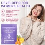 Feminine Balance Gummies, 60 Gummies Vegan Hawaiian Pineapple Flavor - Women’s Health PH Levels- Immune Support - Vegan & Gluten-Free - Image 3