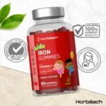 Iron Gummies for Kids with Vitamin C | 60 Count (2 Months Supply) | Cherry Flavoured Tablet Alternative for Kids 4+ | 7mg of Iron with 20mg of Vitamin C for Absorption | Energy Support | by Horbaach - Image 5