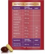 Seven Seas JointCare MAX GLUCOSAMINE With Omega-3, Glucosamine, Chondroitin, Vitamins C and D, Manganese and Zinc, Food Supplements, 30-Day Pack - Image 3