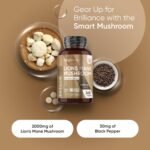 Lions Mane Supplement 2000mg with Black Pepper - 365 Vegan Tablets - 1 Year Supply - 50% Polyphenols - Alternative to Lions Mane Powder & Capsules - Image 3