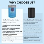 Matcha with Organic Vegan Protein Powder & Greens Super Foods Blend (30 Servings) 11 Plant-Based Organic Ingredients with Spirulina, Pea, Cacao, Flaxseed, Lucuma, Turmeric, Mushrooms by VeganIsUs - Image 7