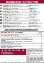 Nature’s Root Organic Panax Ginseng Powder 125g - Korean Ginseng | Asian Herb | Immune System Support | Vegan | Certified Organic - Image 4