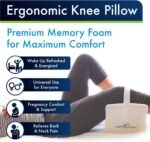Sports Medica Knee Pillow - Washable Cover Memory Foam Leg Pillow for Sleeping on Side - Doctor Developed eHandbook - Sleeping on Back - Hip Support and Alignment, Pain Relief - Side Sleeper cushion - Image 3