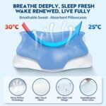 Memory Foam Pillow Cervical Pillow for Neck Pain, 2‑in‑1 Ergonomic Pillows for Sleeping Side Back Stomach Sleepers, CertiPUR-EU Orthopedic Pillows – Comfortable Support for Deep Sleep - Image 6