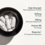 Magnesium Supplement - Citrate + Glycinate + Taurate and Vitamin B6 with BioPerine - UK Made - Image 4