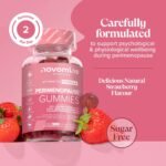 Perimenopause Gummies - Perimenopause Supplements with Red Clover, Sage Leaf, Zinc, Ashwagandha - Sugar-Free - Vegan - Peri & Menopause Supplements - Hormone Balance for Women - 60 Gummies - Novomins - Image 3
