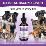 Melatonin for Dogs & Cats - Liquid Sleep Aid - Regulates Sleep, Reduces Anxiety & Stress from Fireworks, Travel, Separation, Dog Anxiety Relief - Natural Calming Supplement - 60mL Bacon Flavoured - Image 7