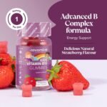 Kids Vitamin B12 Gummies - Vitamin B Complex - with B1, B2, B6, Biotin, Folic Acid - Energy & Metabolism Support - Alternative to Vitamin B12 Tablets - 30 Gummies - Vegan - Novomins - Image 3