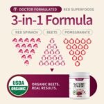 Snap Supplements Beetroot Powder, Cardiovascular Superfood, Organic Beetroot, Red Spinach, and Pomegranate, 30 Servings - Image 4