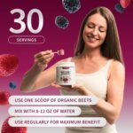 Snap Supplements Beetroot Powder, Cardiovascular Superfood, Organic Beetroot, Red Spinach, and Pomegranate, 30 Servings - Image 5
