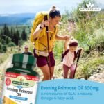 Natures Aid Evening Primrose Oil 500mg – Cold Pressed Omega-6 GLA – Supports Hormonal Balance, Skin Health & Anti-Inflammatory Function – Non-GMO, Gluten-Free – 120 Softgels - Image 3