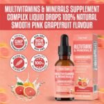Multivitamins & Minerals for Women 30 Plus - Daily Vitamins A C D E K B Complex, Iron & Zinc - Smooth Pink Grapefruit Flavour - Liquid Multivitamin for Women - Alternative to Tablets & Gummies - 60ml - Image 5