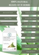 Colon Detox - Bowel Cleanse Formula - Liver & Digestion Colonic Hydrotherapy Support - Aloe Vera, Fennel Seed, Burdock, Ginger, Liquorice - Vegan, 100 Capsules - Image 7