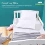 Premium Memory Foam Quilted Pillows (Pack of 2) - Orthopedic Cooling Neck & Back Support - Medium Firm Comfort for Restful Sleep - Image 5