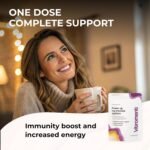 Gut Health and Immune Support Multivitamin & Probiotic Complex - Cognitive Support - with Reishi, Elderberry, Curcumin/Turmeric & Piperine, D3, Vitamin C & Zinc | Vegan, Made in The UK - Image 5