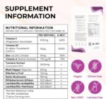 Gut Health and Immune Support Multivitamin & Probiotic Complex - Cognitive Support - with Reishi, Elderberry, Curcumin/Turmeric & Piperine, D3, Vitamin C & Zinc | Vegan, Made in The UK - Image 8