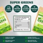 Super Greens Powder, Alkaline Superfoods Smoothie Booster with Inulin Prebiotic Fiber, 40 Servings - Image 3