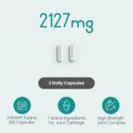 VitaBright Glucosamine and Chondroitin High Strength | 180 Capsules | 2127mg Vitamin C, MSM, Chondroitin & Glucosamine Sulphate Combination Supplements | Joint Care Supplements for Women & Men - Image 3