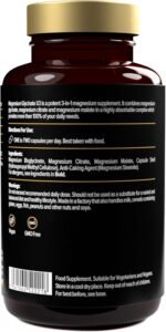 Magnesium Glycinate X3, 3-in-1 Complex, 1800mg Triple Strength Bisglycinate, Citrate & Malate, Supports Electrolyte Balance, Combats Fatigue, Calming for Magnesium Sleep, 90 Capsules - Protein Works - Image 4