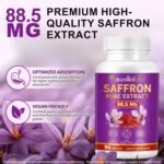Saffron Supplements Capsules for Women & Men 90 Count - 88.5 mg Pure Saffron Extract per Serving - Supports Mood, Focus, Energy, Eye Health - Vegan, Non-GMO, 3 Month Supply - Image 4