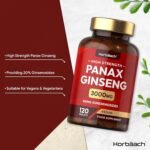 Panax Ginseng High Strength | 3000mg Korean Ginseng Tablets | 120 Vegan Tablets | Providing 60mg Ginsenosides | by Horbaach - Image 3