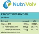NutriVolv Vitamin B12 1000mcg – 365 Tablets | Dual Active B12 Complex | Methylcobalamin & Adenosylcobalamin | High Strength Vegan Supplement | 1 Year Supply | Energy, Nerve & Immune Support | UK Made - Image 4