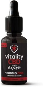 Vitality CBD Active Relax Drops with Lemon Balm, Magnesium, Griffonia Simplicifolia, 1000mg of CBD, Cherry Flavour, 30 ml, NO THC - Image 4