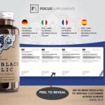 FS Garlic Capsules | 180 Odourless-Garlic Capsules - 10,000mg Extract per Serving | Aged Black Garlic Supplement | Garlic High Strength | Non-GMO, Gluten & Allergen Free | Made in The UK - Image 3