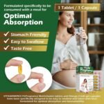 FitPregnancy Multivitamin & Minerals Plus Omega 3 | 30 Tablets Plus 30 Capsules | with 600µg Folic Acid, Iron, Zinc, B Vitamins & More. UK Made for Pregnant Women - Image 6