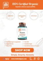 Organic StressKare – Ashwagandha Root 1200mg | 90 Vegan Capsules | with Rama Tulsi & Gotu Kola | Ayurvedic Stress Relief & Relaxation Supplement | Soil Association Certified - Image 5