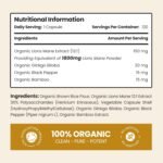 VitaBright Lions Mane Supplement Capsules | Mushroom Complex | 3600 mg per 2 Capsules | 4 Month Supply | Organic Lions Mane Powder & Gingko Biloba | High Strength Lionsmane Supplement | Made in UK - Image 3