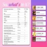 Spacegoods Rainbow Dust 240g | 30 Servings | Flavoured Mushroom Coffee | 120mg of Natural Caffeine | Lions Mane, Chaga, Ashwagandha & Vitamin B5| Sharper Focus, Energy & Calm | Coffee Caramel - Image 3